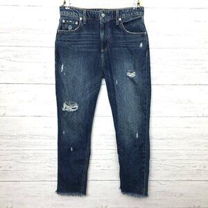 Socialite Jeans Milla High Rise Slim Straight Leg Distressed size 29 length 27"
